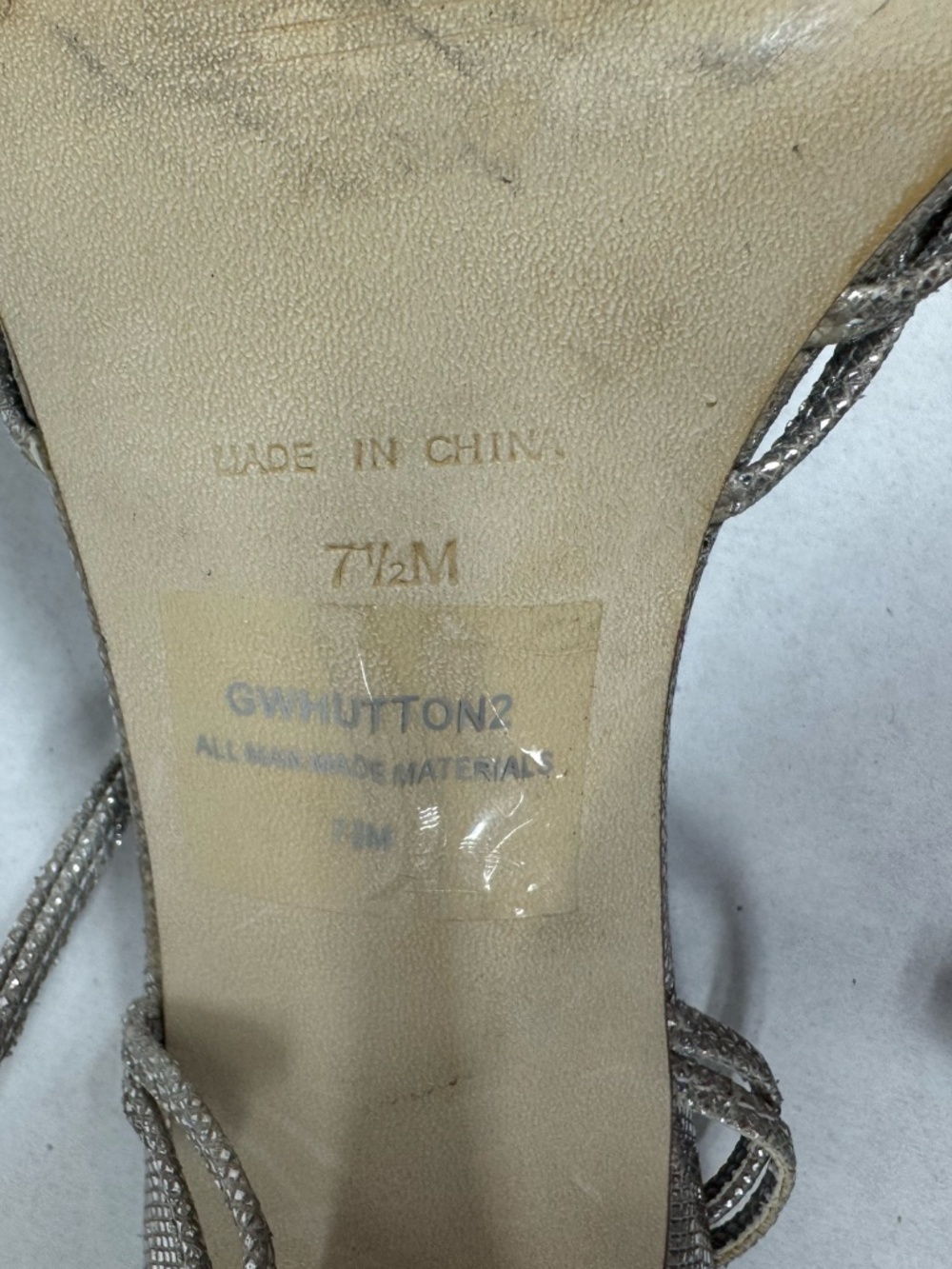Guess by Marciano Silver Metallic Heeled Sandals - Size 7.5 - Picture 13 of 15